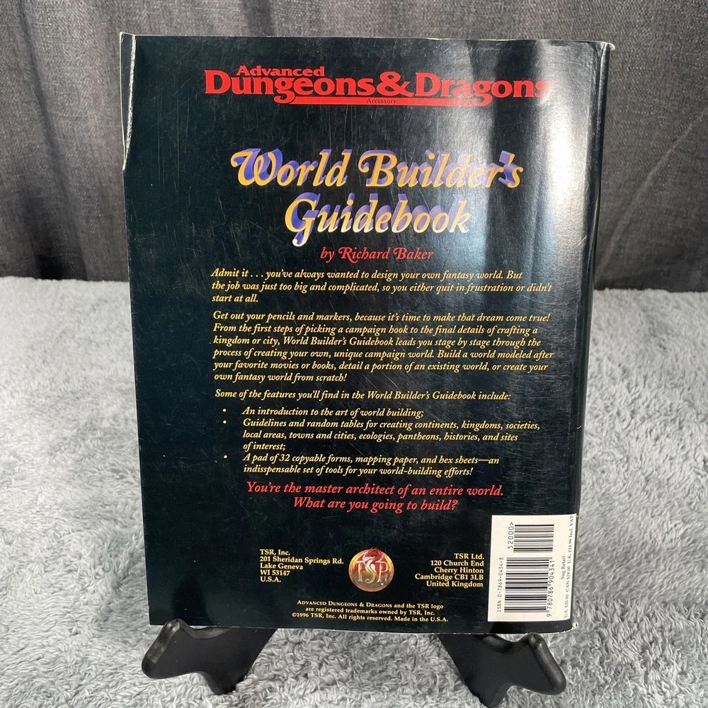 Vintage Advanced Dudgeons & Dragons World Builder's Guidebook #9532 Game Guide